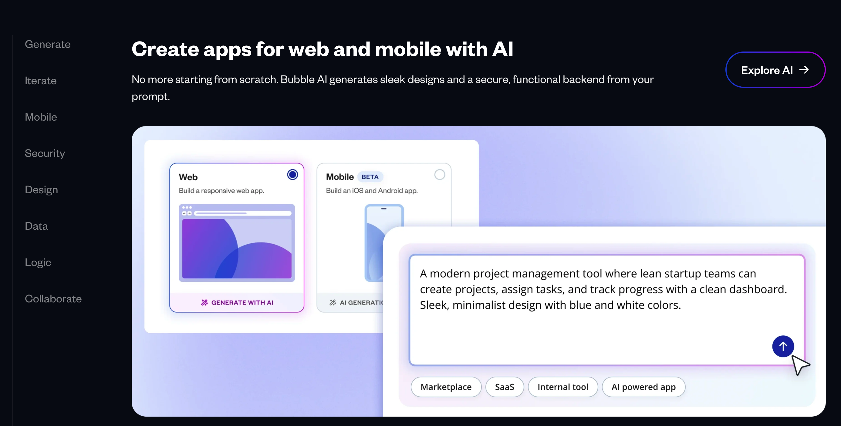 Fonctionnalités Bubble - Aperçu des capacités et outils disponibles