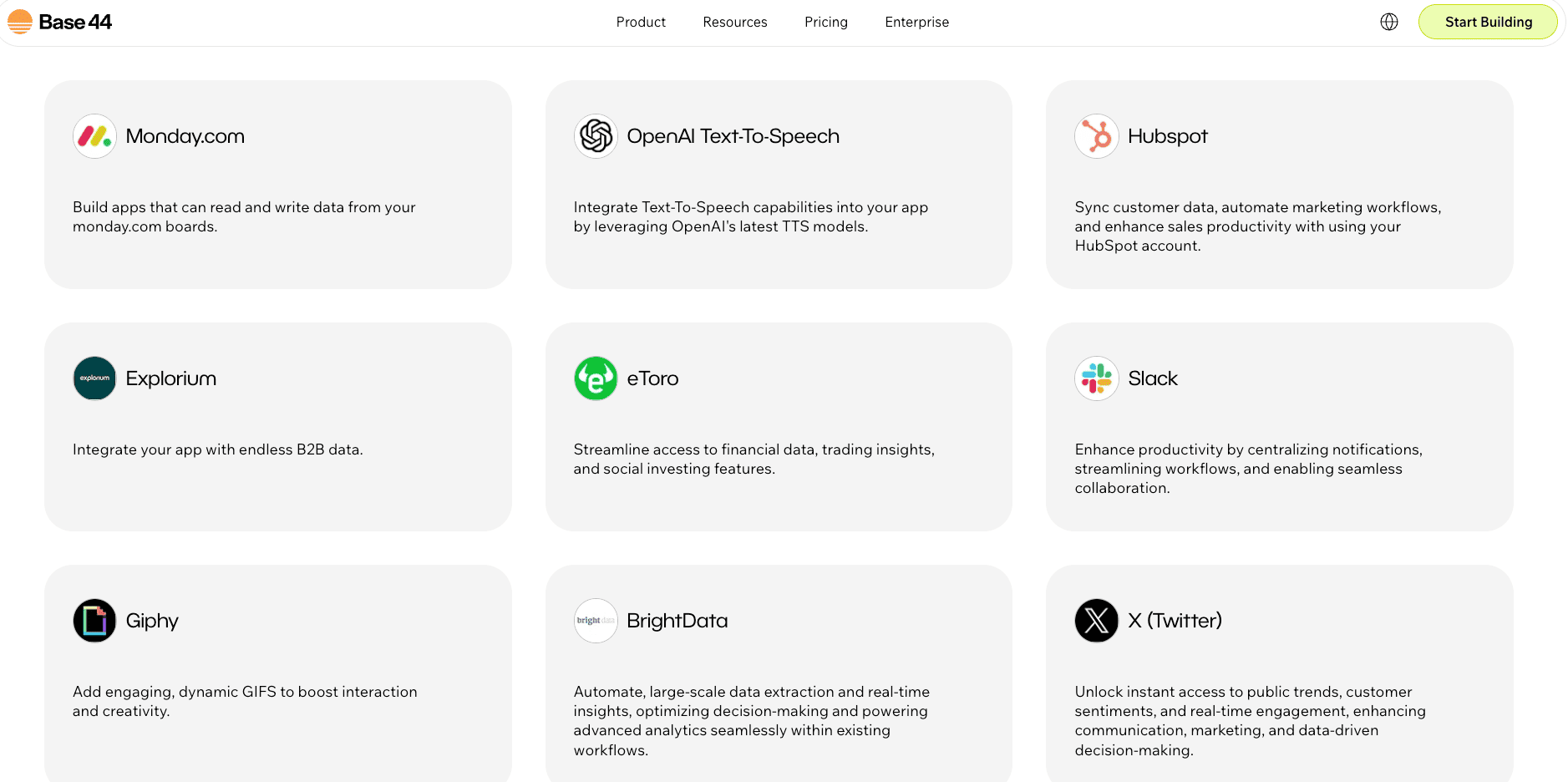 Integraciones Base44 - Conectores y compatibilidades con otras herramientas