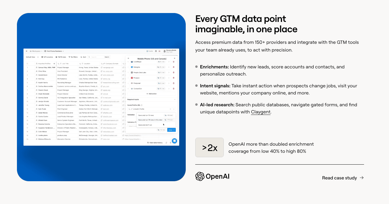 Clay Features - Overview of capabilities and available tools