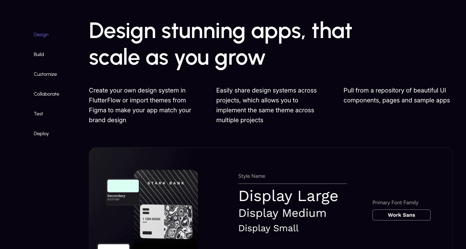 Fonctionnalités FlutterFlow - Aperçu des capacités et outils disponibles