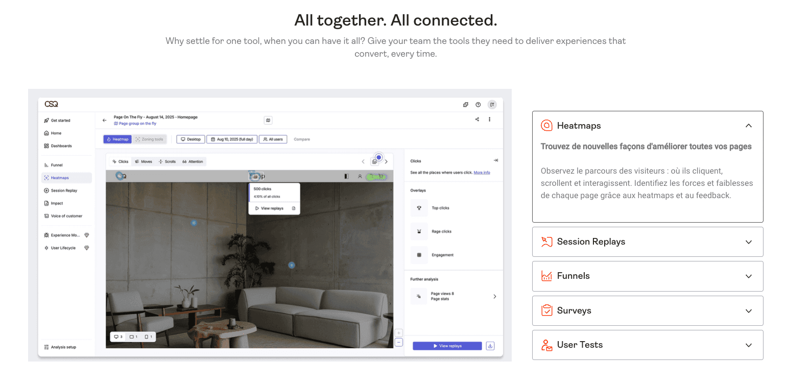 Hotjar Features - Overview of capabilities and available tools