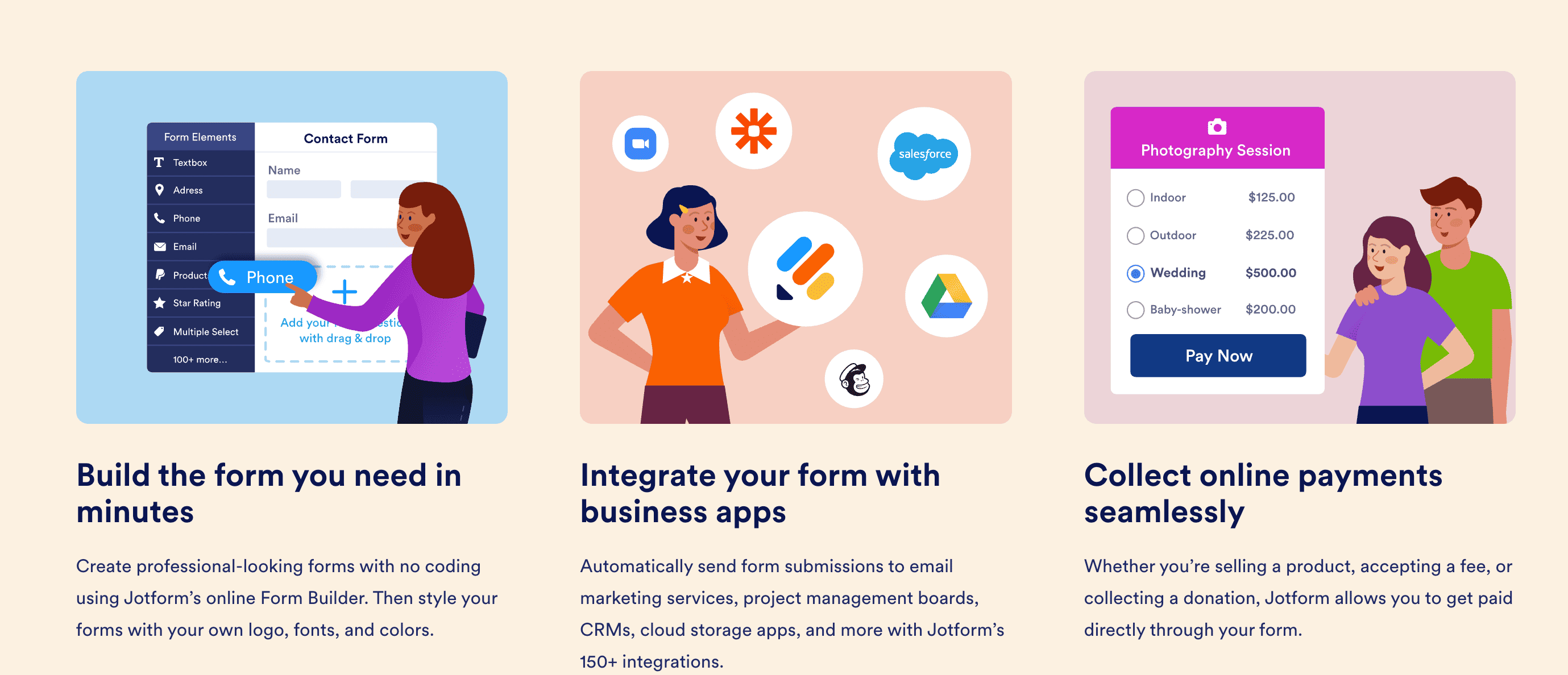 Fonctionnalités Jotform - Aperçu des capacités et outils disponibles