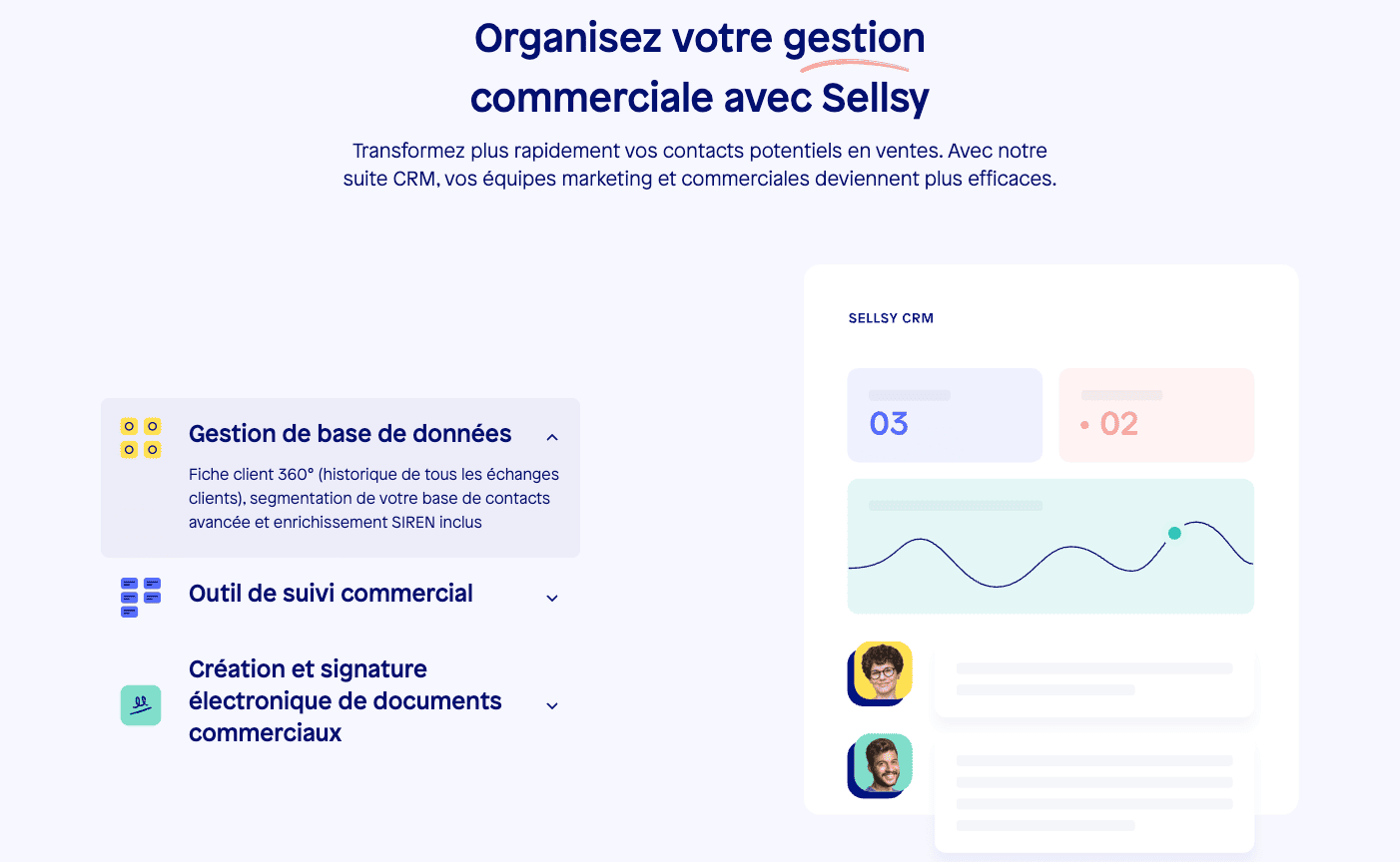 Funcionalidades Sellsy - Vista general de capacidades y herramientas disponibles