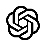 Logo de ChatGPT avec texte stylisé et symboles technologiques