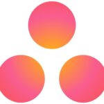 Logo d'Asana avec le symbole stylisé représentant la collaboration