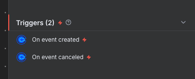 Liste des actions et triggers Calendly disponibles dans n8n